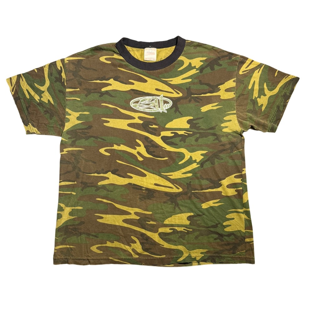 Vintage 311‎ Band Shirt XL Camo Embroidered Logo AAA Tag Distressed 90s Y2K Tee